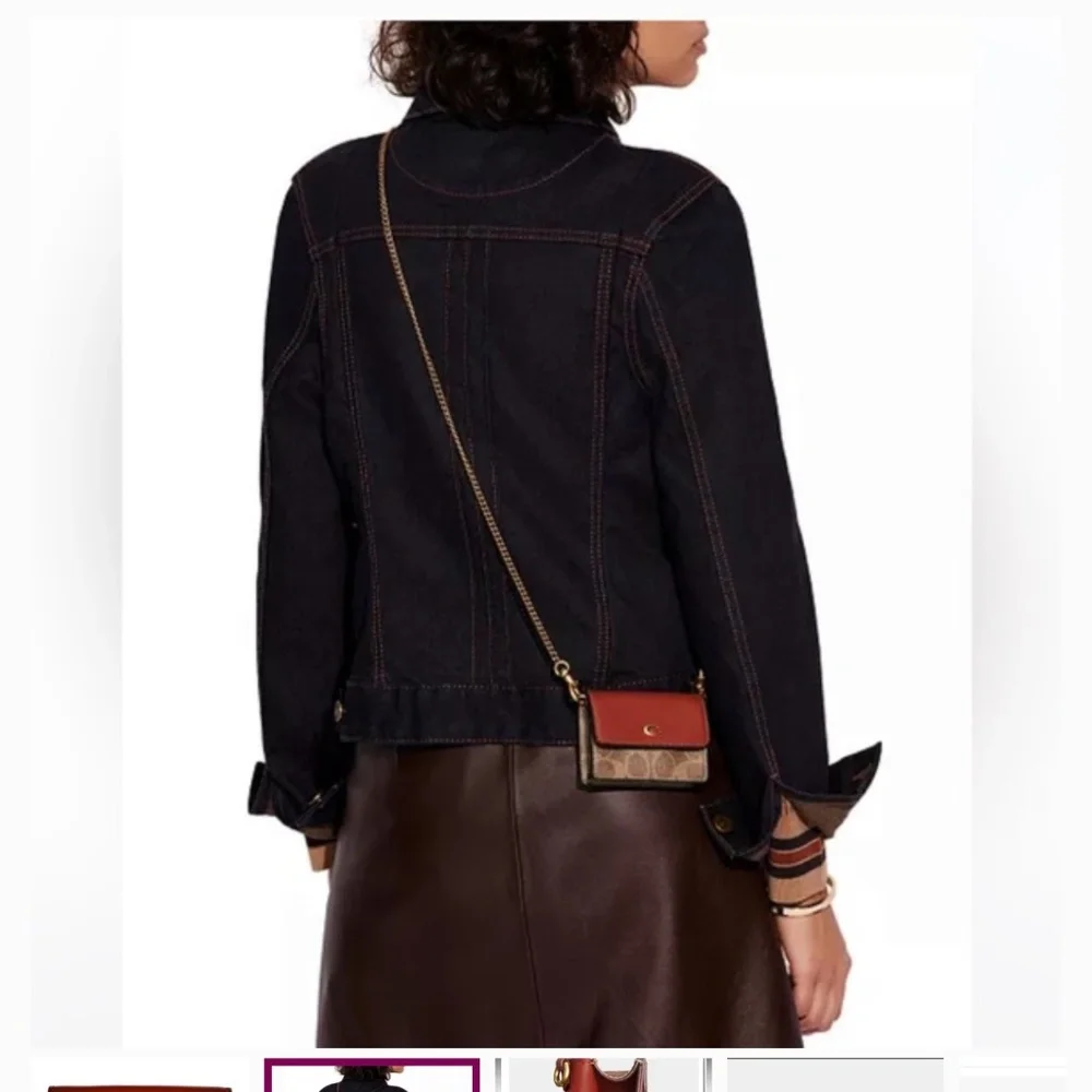 Coach mini wallet on a chain Rust signature so nice!